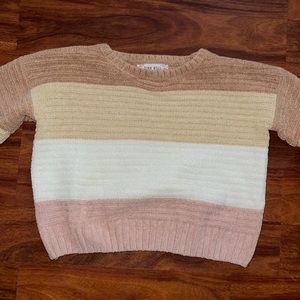 Girls Pink Rose Sweater